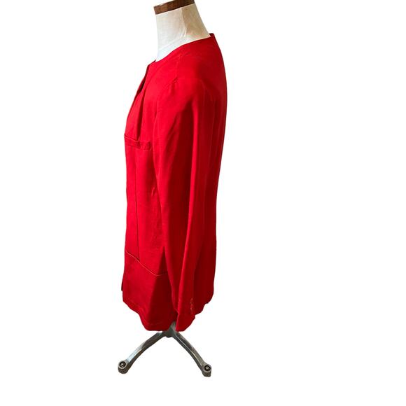 Vintage Colours by Alexander Julian silk blazer red 14 - Picture 3 of 5